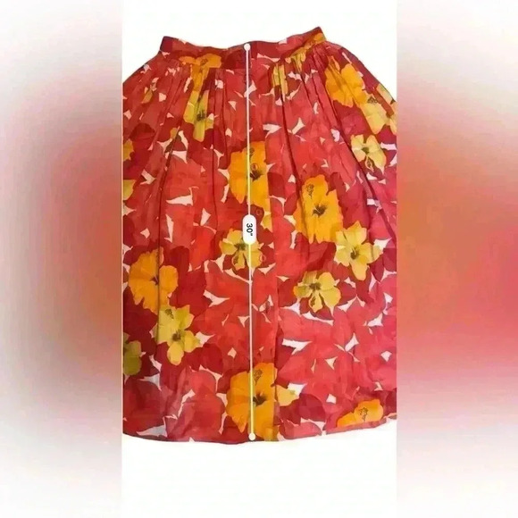 Vintage Hauber Sporting Life Floral Button Front & Back Germany Size 8 - Picture 9 of 11